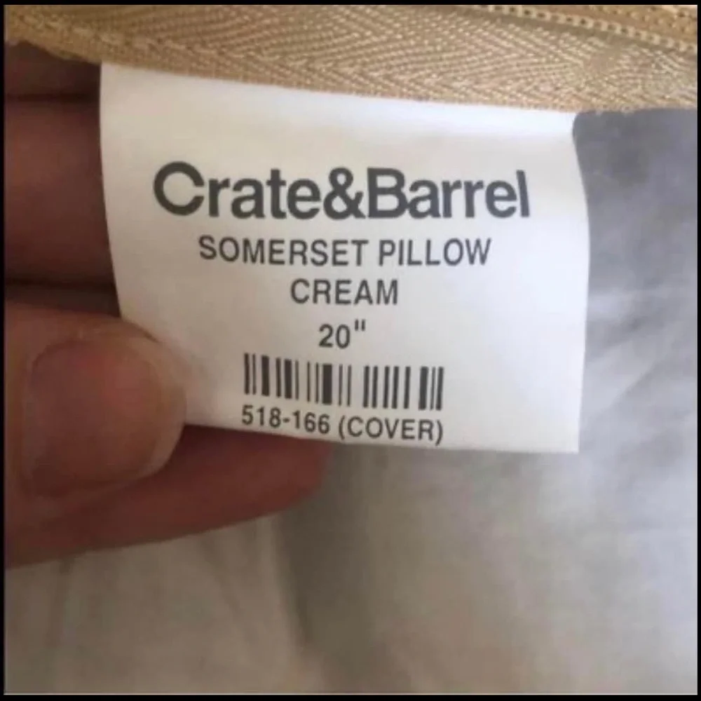 NWT pair of Crate & Barrel pillows
